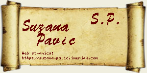 Suzana Pavić vizit kartica